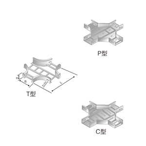 LQJ-04AT、P、C型鋁合金水平四通橋架