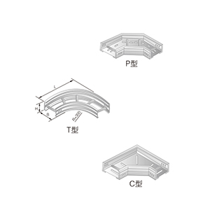 LQJ-02BT、P、C型鋁合金水平彎通橋架