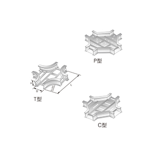 LQJ-04CT、P、C型鋁合金水平四通橋架